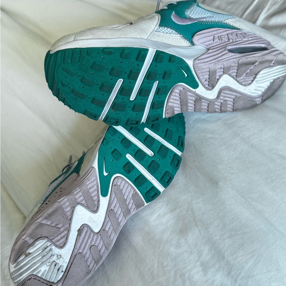 Well Worn Nike Turquoise and Light Gray Air Max Shoes - Picture 9 of 9
